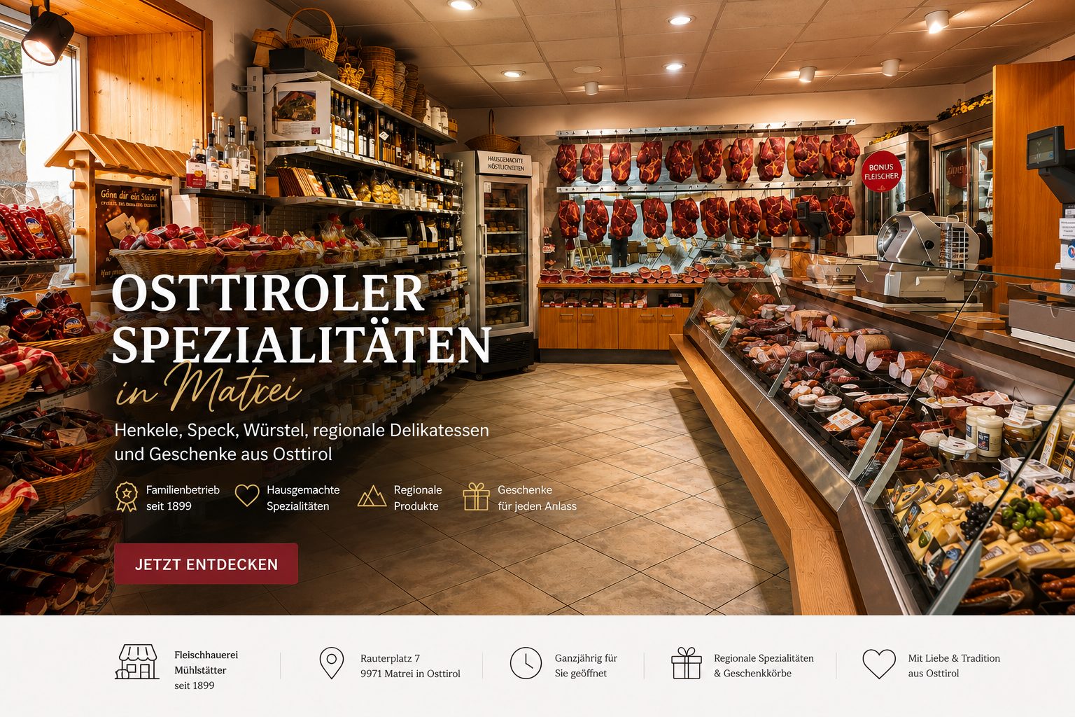 Mühlstätter winkel met specialiteiten uit Oost-Tirol in Matrei
